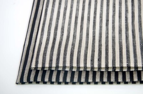 linenschina3427 (5) Classic Linen Stripe Fabric - 170g Medium Weight, 138cm Width, Timeless Design - Natural Living #3427
