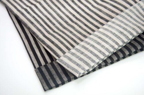 linenschina3427 (6) Classic Linen Stripe Fabric - 170g Medium Weight, 138cm Width, Timeless Design - Natural Living #3427
