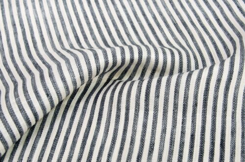 linenschina3427 (9) Classic Linen Stripe Fabric - 170g Medium Weight, 138cm Width, Timeless Design - Natural Living #3427