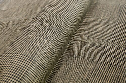 linenschina3428 (4) Pure Linen Houndstooth - 162g Medium Weight, 137cm Width, Sophisticated Check - Spring Summer #3428