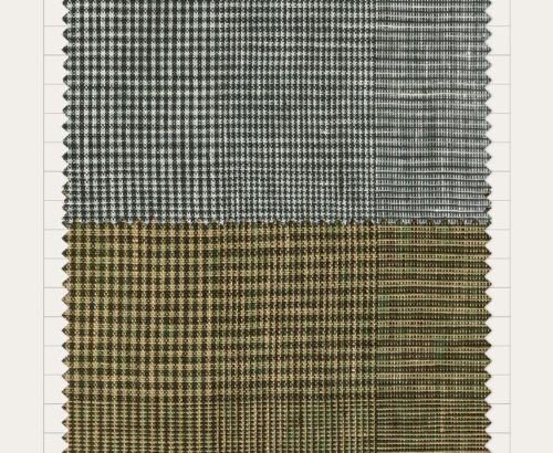 linenschina3428 (9) Pure Linen Houndstooth - 162g Medium Weight, 137cm Width, Sophisticated Check - Spring Summer #3428