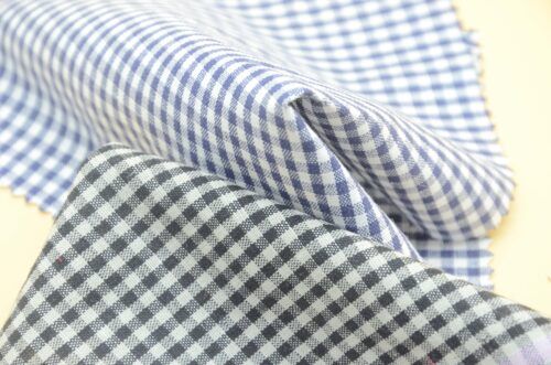 linenschina3529 (43) Linen Cotton Check Fabric - 132g Lightweight, 145cm Width, Retro Style - Spring Summer #3529