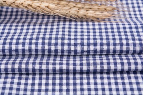 linenschina3529 (48) Linen Cotton Check Fabric - 132g Lightweight, 145cm Width, Retro Style - Spring Summer #3529
