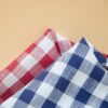 linenschina3531 (1) Linen Cotton Yarn-Dyed Check - 136g Lightweight, 145cm Width, Durable Texture - Summer Wear #3531