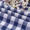 linenschina3531 (28) Linen Cotton Yarn-Dyed Check - 136g Lightweight, 145cm Width, Durable Texture - Summer Wear #3531