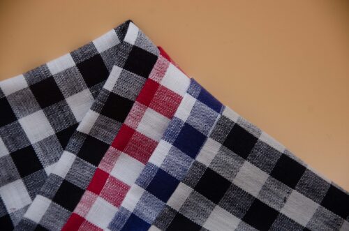linenschina3531 (9) Linen Cotton Yarn-Dyed Check - 136g Lightweight, 145cm Width, Durable Texture - Summer Wear #3531
