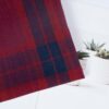 linenschina3533 (1) Linen Cotton Line Check - 116g Ultra Light, 140cm Width, Textured Surface - Spring Summer #3533