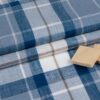 linenschina3533 (11) Linen Cotton Line Check - 116g Ultra Light, 140cm Width, Textured Surface - Spring Summer #3533