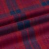 linenschina3533 (12) Linen Cotton Line Check - 116g Ultra Light, 140cm Width, Textured Surface - Spring Summer #3533