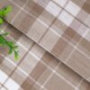 linenschina3533 (2) Linen Cotton Line Check - 116g Ultra Light, 140cm Width, Textured Surface - Spring Summer #3533