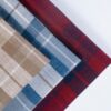 linenschina3533 (7) Linen Cotton Line Check - 116g Ultra Light, 140cm Width, Textured Surface - Spring Summer #3533