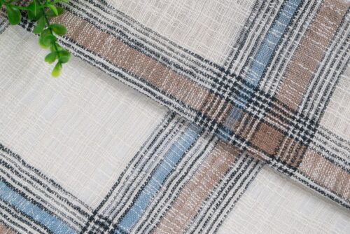 linenschina3534 (40) Linen Cotton Stripe Fabric - 140cm Width, 20% Linen 80% Cotton - Casual Pants & Blazers #3534