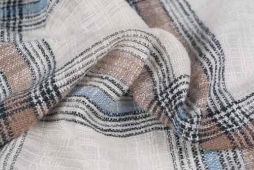 linenschina3534 (42) Linen Cotton Stripe Fabric - 140cm Width, 20% Linen 80% Cotton - Casual Pants & Blazers #3534