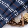 linenschina3536 (1) Linen Cotton Stripe Fabric - 130g Lightweight, 140cm Width, 55% Linen 45% Cotton - Spring Summer #3536