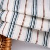 linenschina3536 (10) Linen Cotton Stripe Fabric - 130g Lightweight, 140cm Width, 55% Linen 45% Cotton - Spring Summer #3536