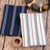 linenschina3536 (4) Linen Cotton Stripe Fabric - 130g Lightweight, 140cm Width, 55% Linen 45% Cotton - Spring Summer #3536