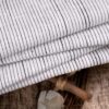 linenschina3537 (11) Linen Cotton Stripe Fabric - 145g Medium Weight, 140cm Width, Yarn-Dyed Quality - Summer Style #3537