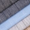 linenschina3537 (12) Linen Cotton Stripe Fabric - 145g Medium Weight, 140cm Width, Yarn-Dyed Quality - Summer Style #3537