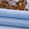 linenschina3537 (8) Linen Cotton Stripe Fabric - 145g Medium Weight, 140cm Width, Yarn-Dyed Quality - Summer Style #3537