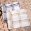 linenschina3540 (1) Light Linen Cotton Stripe - 116g Ultra Light, 140cm Width, Breezy Summer Fabric #3540