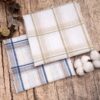 linenschina3540 (10) Light Linen Cotton Stripe - 116g Ultra Light, 140cm Width, Breezy Summer Fabric #3540