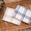 linenschina3540 (11) Light Linen Cotton Stripe - 116g Ultra Light, 140cm Width, Breezy Summer Fabric #3540