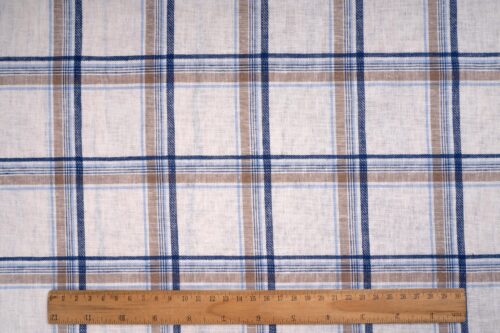 linenschina3540 (3) Light Linen Cotton Stripe - 116g Ultra Light, 140cm Width, Breezy Summer Fabric #3540