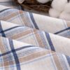 linenschina3540 (5) Light Linen Cotton Stripe - 116g Ultra Light, 140cm Width, Breezy Summer Fabric #3540