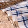 linenschina3540 (6) Light Linen Cotton Stripe - 116g Ultra Light, 140cm Width, Breezy Summer Fabric #3540