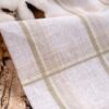 linenschina3540 (8) Light Linen Cotton Stripe - 116g Ultra Light, 140cm Width, Breezy Summer Fabric #3540
