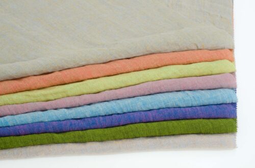 linenschina3915 (2) Premium Yarn-Dyed Hemp - 126g Lightweight, 140cm Width, Sandwashed Texture - Luxury Summer #3915