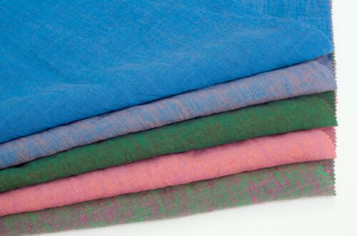 linenschina3916 (2) Yarn-Dyed Linen Fabric - 140g Medium Weight, 140cm Width, Two-Tone Effect - Summer Essential #3916