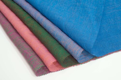 linenschina3916 (3) Yarn-Dyed Linen Fabric - 140g Medium Weight, 140cm Width, Two-Tone Effect - Summer Essential #3916