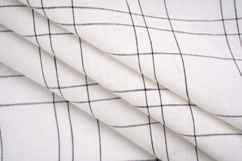linenschina4611 (10) Light Linen Cotton Summer Fabric - 127g, 138cm Width, 55% Linen 45% Cotton - Cool & Breathable #4611