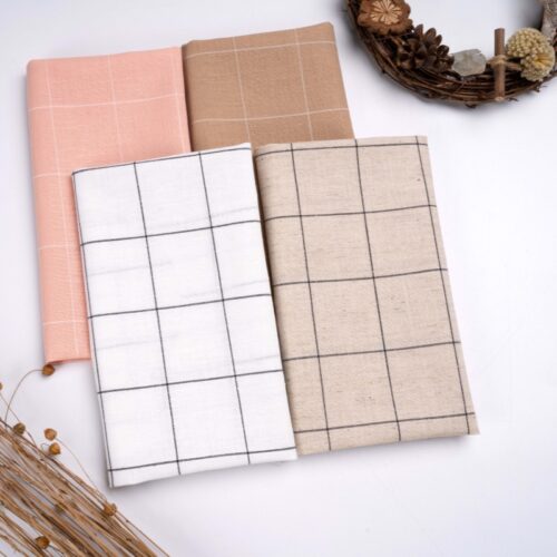 linenschina4613 (1) Summer Linen Cotton Fabric - 109g Lightweight, 138cm Width, 35% Linen 65% Cotton #4613