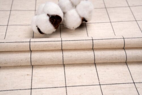 linenschina4613 (4) Summer Linen Cotton Fabric - 109g Lightweight, 138cm Width, 35% Linen 65% Cotton #4613