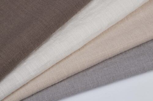 linenschina4820 (2) Ramie Nylon Stretch Fabric - 150cm Width, 77% Ramie 20% Nylon 3% Spandex - Unique Blend #4820