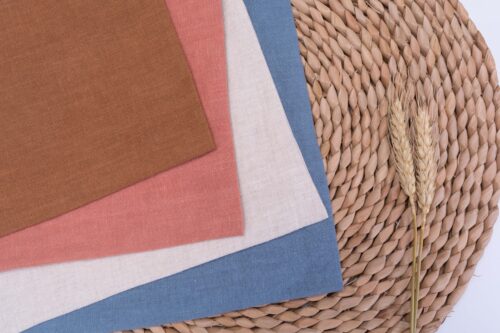 linenschina4821 (5) Washed Pure Linen Fabric - 198g, 138cm Width, 100% Linen - Soft Spring Autumn Material #4821