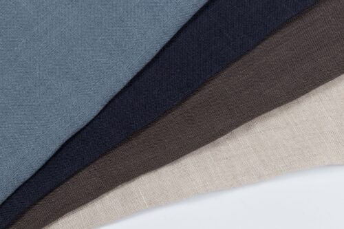 linenschina4824 (12) Washed Light Linen Fabric - 142g, 140cm Width, 100% Linen - Breathable Spring Summer #4824