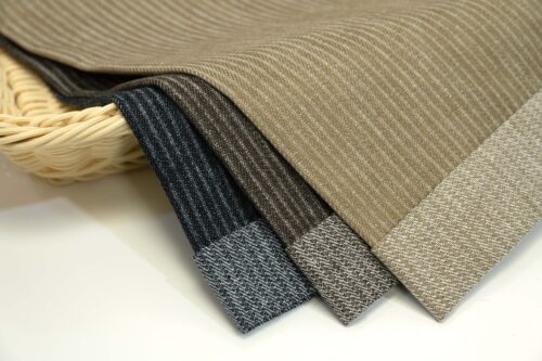 linenschina5635 (13) Jacquard Linen Cotton Blend - 272g, 140cm Width, 60% Linen 40% Cotton - 3D Stripe Effect #5635
