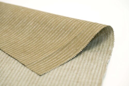 linenschina5635 (3) Jacquard Linen Cotton Blend - 272g, 140cm Width, 60% Linen 40% Cotton - 3D Stripe Effect #5635