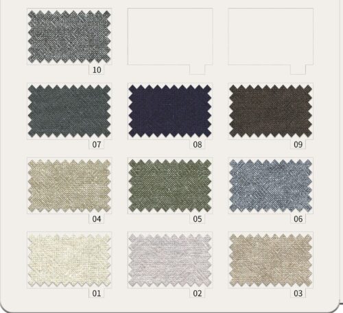 linenschina5637 (4) Washed Linen Cotton Fabric - 190g, 140cm Width, 30% Linen 70% Cotton - Soft Texture #5637