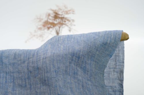 linenschina6510 (12) Washed Fine Linen Fabric - 113g Lightweight, 140cm Width, 100% Linen - Vintage Soft Spring Summer #6510