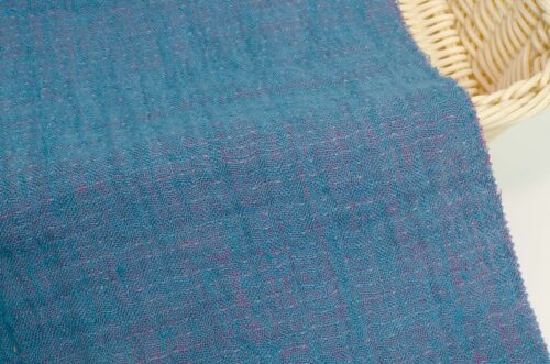 linenschina6512 (11) Double-Faced Linen Cotton Fabric - 200g, 142cm Width, 52.5% Linen 46% Cotton 1% Polyester 0.5% Spandex - Two-Tone Textured Fall Winter #6512