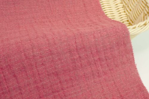 linenschina6512 (12) Double-Faced Linen Cotton Fabric - 200g, 142cm Width, 52.5% Linen 46% Cotton 1% Polyester 0.5% Spandex - Two-Tone Textured Fall Winter #6512
