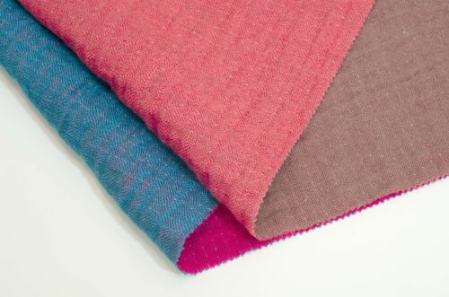 linenschina6512 (3) Double-Faced Linen Cotton Fabric - 200g, 142cm Width, 52.5% Linen 46% Cotton 1% Polyester 0.5% Spandex - Two-Tone Textured Fall Winter #6512