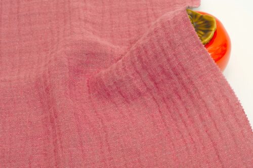 linenschina6512 (8) Double-Faced Linen Cotton Fabric - 200g, 142cm Width, 52.5% Linen 46% Cotton 1% Polyester 0.5% Spandex - Two-Tone Textured Fall Winter #6512