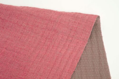 linenschina6512 (9) Double-Faced Linen Cotton Fabric - 200g, 142cm Width, 52.5% Linen 46% Cotton 1% Polyester 0.5% Spandex - Two-Tone Textured Fall Winter #6512