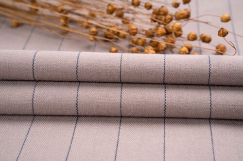 linenschina6622 (7) Linen Cotton Winter Fabric - 232g, 140cm Width, 40% Linen 60% Cotton - Warm & Natural Texture #6622
