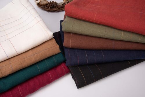 linenschina6633 (1) Light Pure Linen Fabric - 151g, 138cm Width, 100% Linen - Comfortable Summer Wear #6633